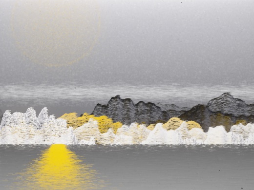 生涯 candidate #109, Full Day, Signal palette, Disc light over glittered water