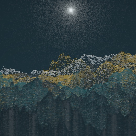 生涯 candidate #13, Full Day, Tide palette, Veiled light over none water