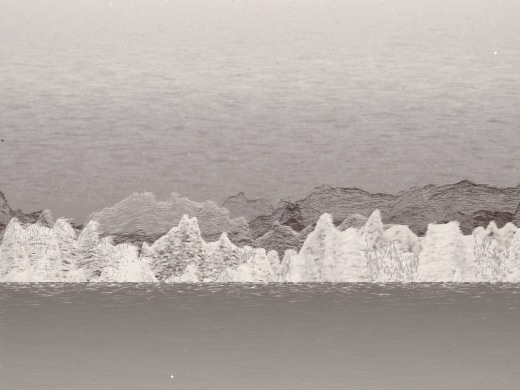 生涯 candidate #131, Saltflat, Terra palette, None light over still water