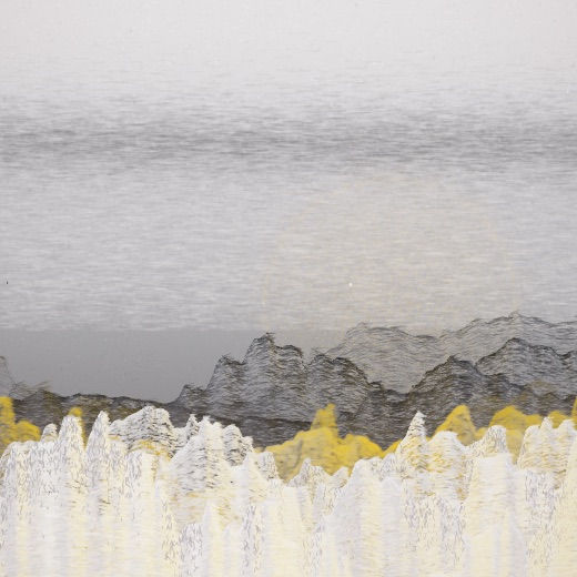 生涯 candidate #135, First Light, Sumi palette, Disc light over none water