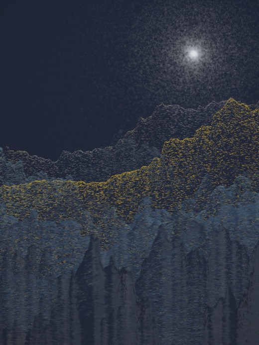 生涯 candidate #142, Weather, Esker palette, Veiled light over none water