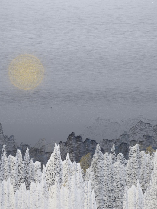 生涯 candidate #170, First Light, Esker palette, Disc light over none water