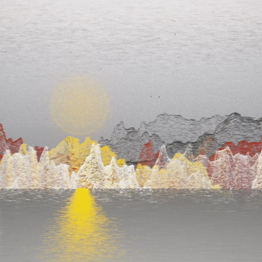 生涯 candidate #179, First Light, Oxide palette, Disc light over glittered water