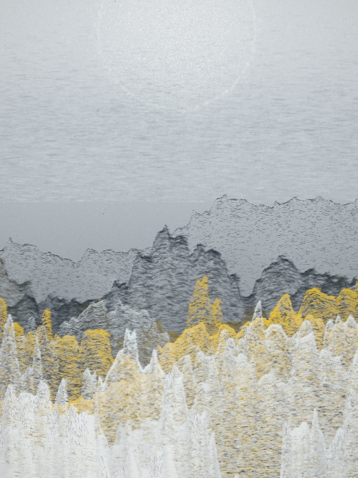 生涯 candidate #182, Nightfall, Tide palette, Disc light over none water