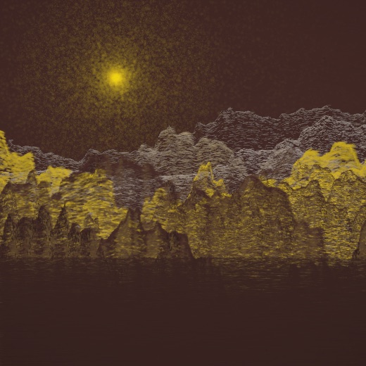 生涯 candidate #29, First Light, Terra palette, Veiled light over still water