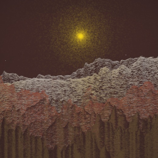 生涯 candidate #30, Weather, Terra palette, Veiled light over none water