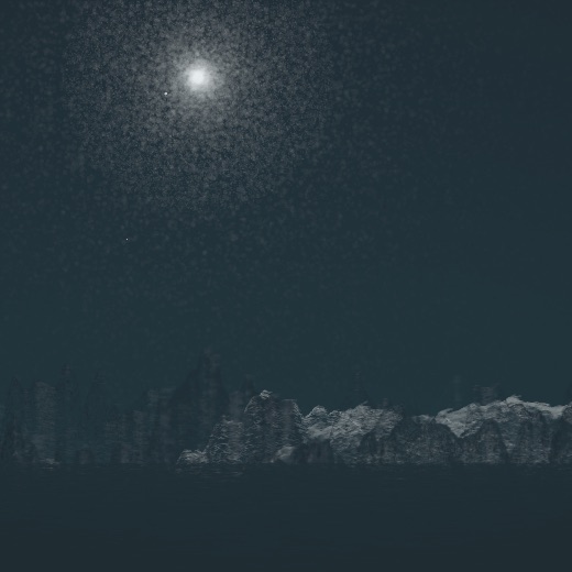 生涯 candidate #32, Saltflat, Tide palette, Veiled light over still water