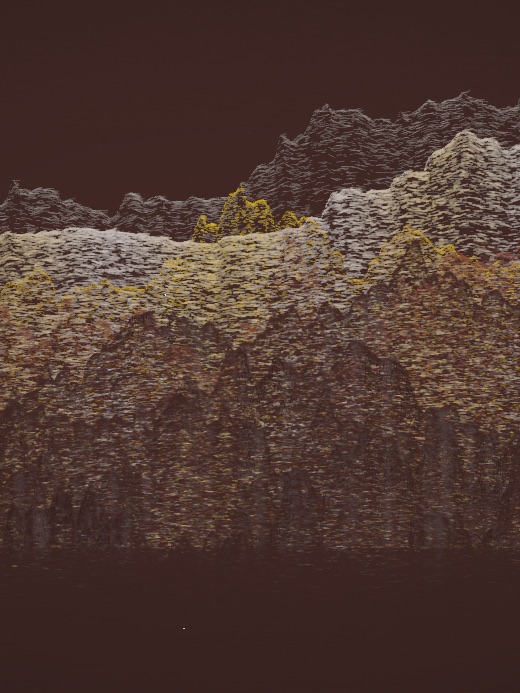生涯 candidate #47, Full Day, Terra palette, None light over still water