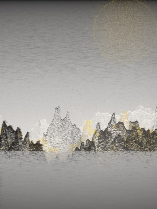 生涯 candidate #58, Nightfall, Nocturne palette, Disc light over still water