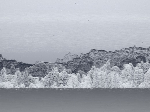 生涯 candidate #68, Saltflat, Esker palette, None light over still water