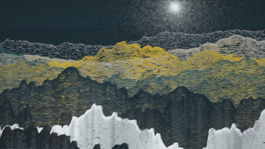 生涯 candidate #69, Weather, Tide palette, Veiled light over none water