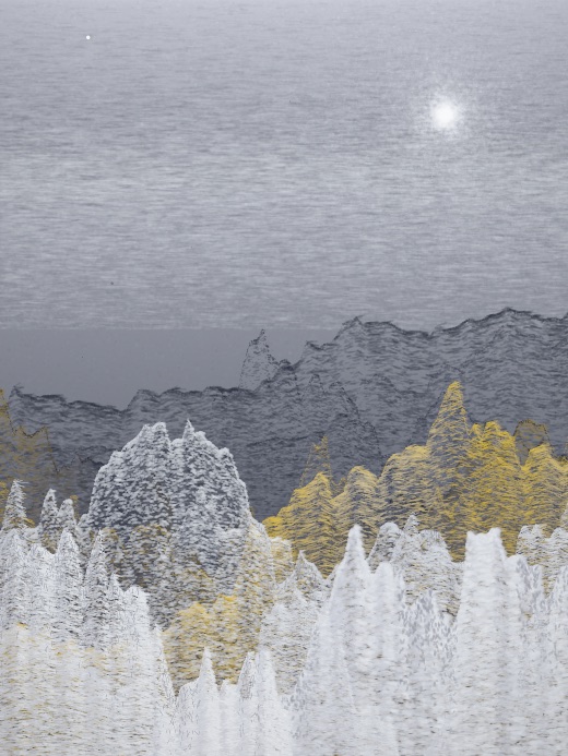 生涯 candidate #70, Weather, Esker palette, Veiled light over none water