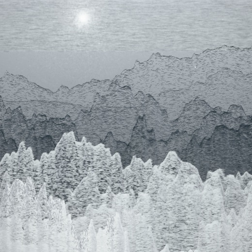 生涯 candidate #72, Weather, Tide palette, Veiled light over none water