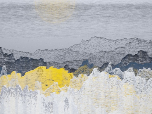 生涯 candidate #76, Full Day, Esker palette, Disc light over none water